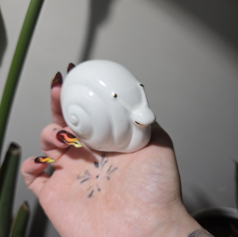 Vintage Porcelain Snail Trinket Garden Shelf Decor - Picture 7 of 7